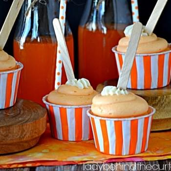 Light Orange Cream Pop Cupcakes