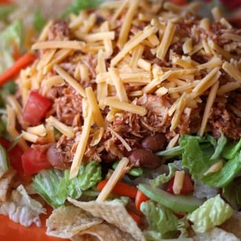 Chicken and Bean Taco Salad - In The Crockpot