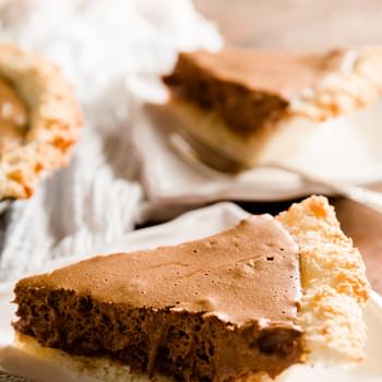 Chocolate Mousse Pie with Coconut Macaroon Crust