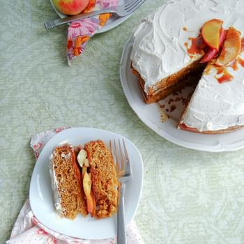 Apple Caramel Cake ~ Cinnamon Frosted