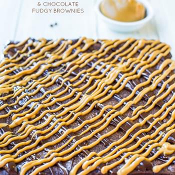 Flourless Peanut Butter and Chocolate Fudgy Brownies (gluten-free)