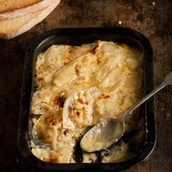Creamed Onion Gratin With Blue Cheese