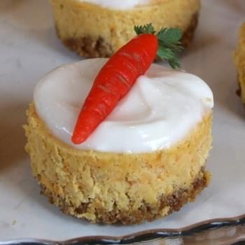 Mini Carrot Cake Cheesecakes with Cream Cheese Icing