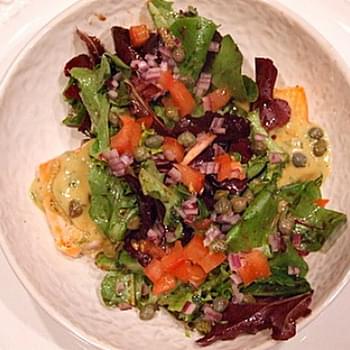 Mustard- Dill Salmon Salad with Balsamic Vinaigrette