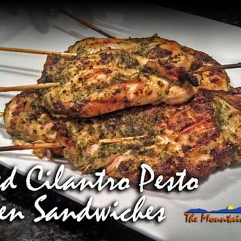 Grilled Cilantro Pesto Chicken Sandwiches