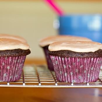 Vegan Whole Wheat Chocolate Cupcakes with Spiced ‘Buttercream’
