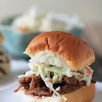 BBQ Beef Sandwiches and Sweet Slaw