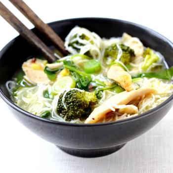 CHICKEN GINGER SOUP WITH NOODLES