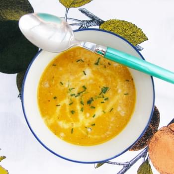 Scottish Carrot and Leek Soup with Mustard Seeds