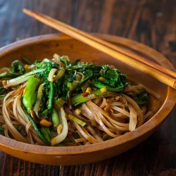 Satay Noodles and Greens
