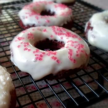 Glazed Red Velvet Donuts