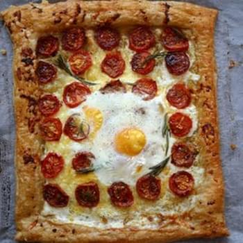 Tomato Tarte with a Baked Egg