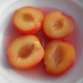 *Vanilla Poached Plums*