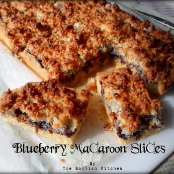 Blueberry Macaroon Slices