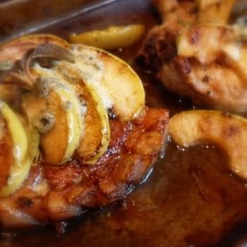 Perfect Pork Chops with Apples, Sage and Stilton