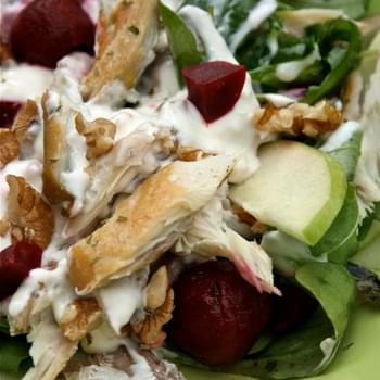 Mackerel Salad Recipe With Beetroot, Apple And Walnut
