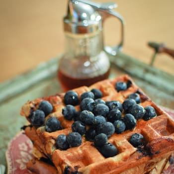 Blueberry and Cinnamon Waffles