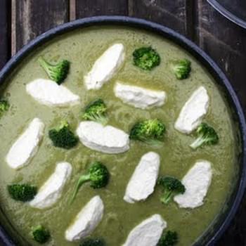 Broccoli Soup with Ricotta Cheese Dumplings