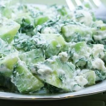 Cucumber and Yogurt Salad with Feta and Dill