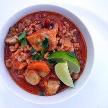 Spicy Fish Stew Risotto