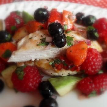 Grilled Chicken with a Summer Berry Salsa