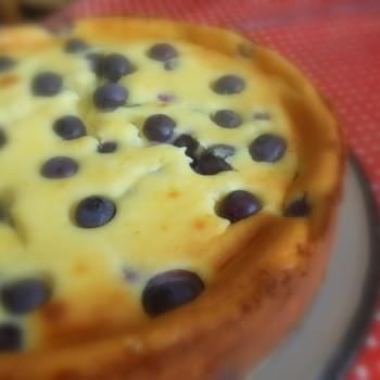 The Perfect Baked Blueberry Mascarpone Cheesecake