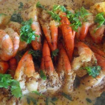 Easy Indian Prawn Recipe – Baked with a Coconut and Mustard Sauce