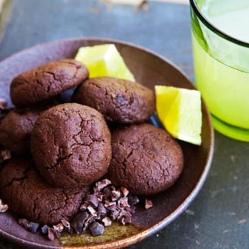 Chocolate Cookies with Cocoa Nibs and Lime