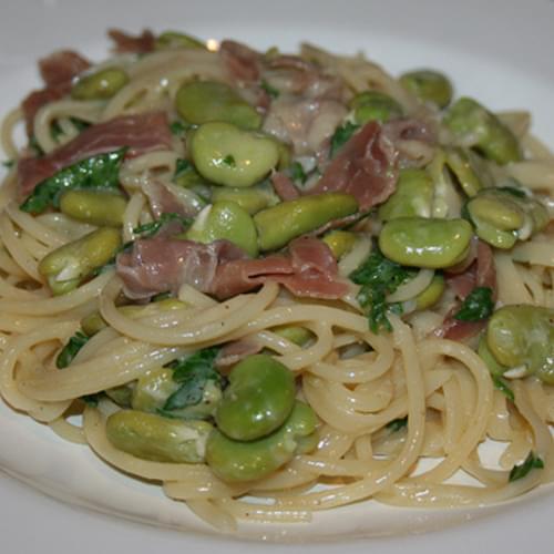 Summer Pasta #2 – Broad Bean and Prosciutto Carbonara