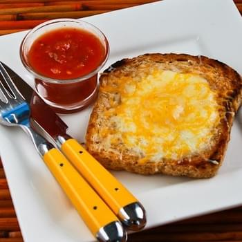 Pop-Eye Eggs with Cheese and Salsa