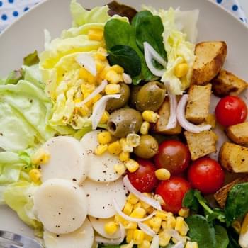 Hearts of Palm, Corn, Tomatoes & Watercress Salad