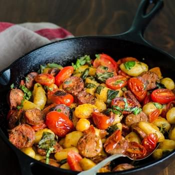 Gnocchi Skillet with Chicken Sausage & Tomatoes