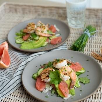 Grapefruit, Fennel & Grilled Shrimp Salad