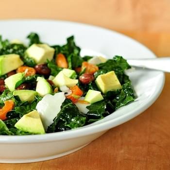 Kale Salad with Apricots, Avocado, and Parmesan