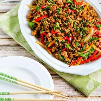 Thai-Inspired Ground Turkey Stir-Fry with Basil and Peppers (Low-Carb, Gluten-Free)