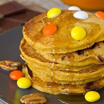 Pumpkin-Chocolate Chunk Pancakes