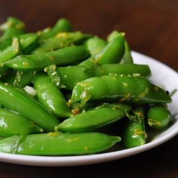 Snap Peas with Meyer Lemon and Mint