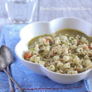 Pesto Chicken Noodle Soup