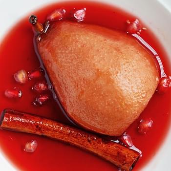 Baked Pears in Spiced Pomegranate Syrup