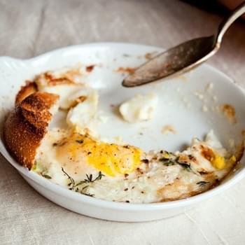Shirred Eggs with Soldiers
