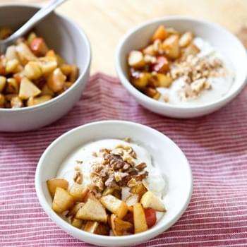 Whipped Yogurt with Apples and Walnuts