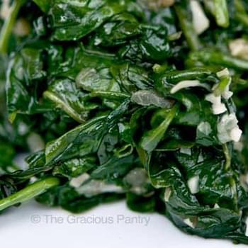 Clean Eating Garlic Spinach