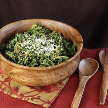 Garlicky Kale Parmesan and Panko Salad