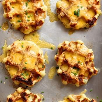Mashed Potato, Cheddar and Chive Waffles