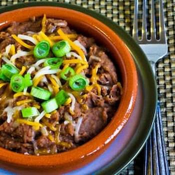 Pressure Cooker Refried Beans with Onion, Garlic, and Chiles