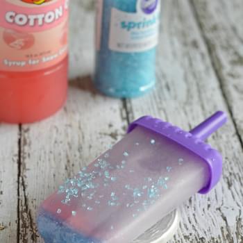 Cotton Candy Popsicles