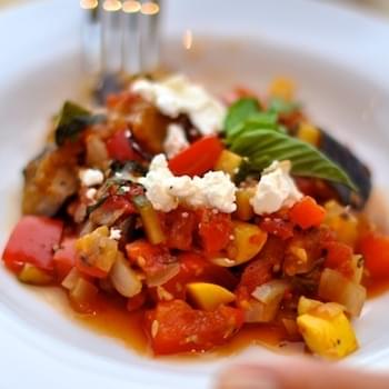 Perfect Ratatouille with Goat Cheese & Basil