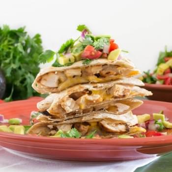 Grilled Honey Lime Chicken Quesadillas