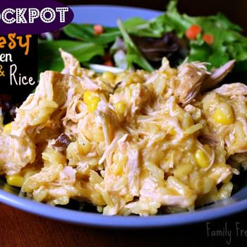 Crockpot Cheesy Chicken & Rice