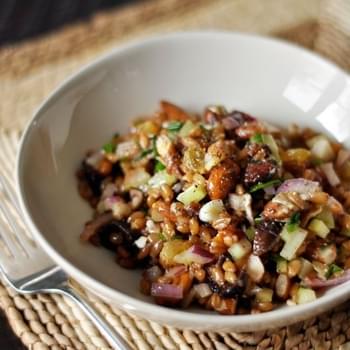 Winter Wheat Berry Salad with Figs & Red Onion